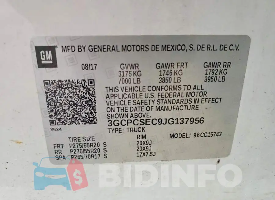 3GCPCSEC9JG137956 Photo# 12