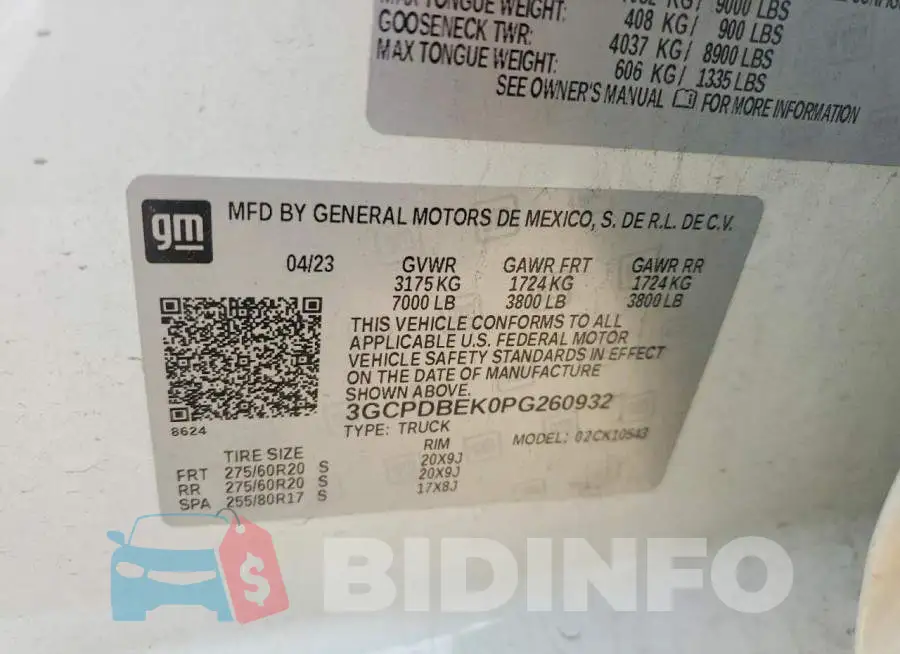 3GCPDBEK0PG260932 Photo# 12