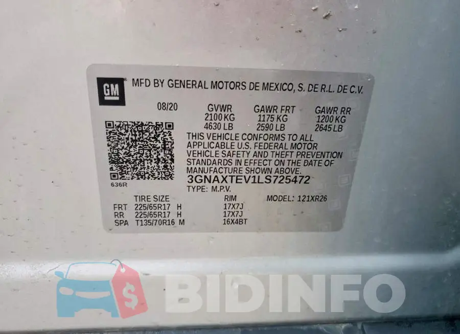 3GNAXTEV1LS725472 Photo# 13