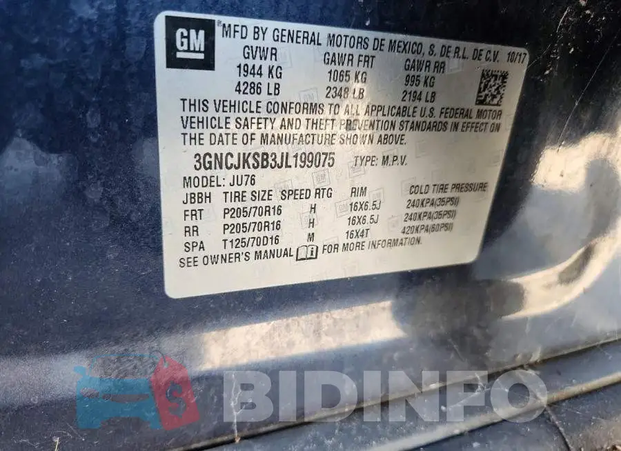 3GNCJKSB3JL199075 Photo# 13