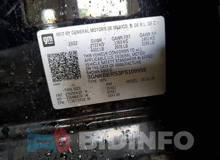 3GNKBERS3PS109955 Photo# 12
