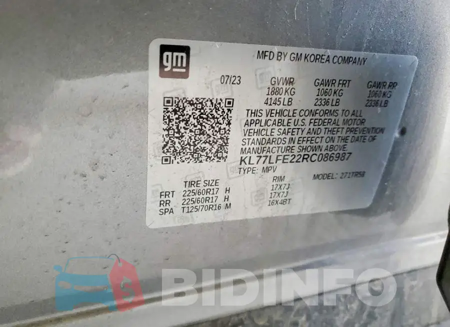 KL77LFE22RC086987 Photo# 12
