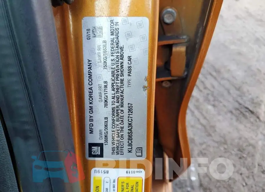 KL8CB6SA3KC712657 Photo# 12