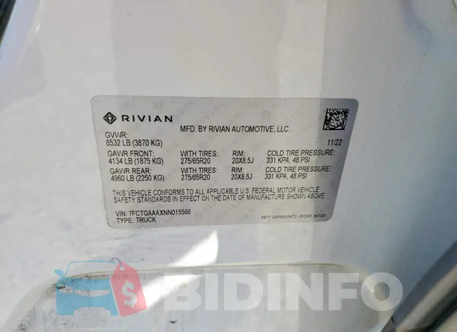 7FCTGAAAXNN015566 Photo# 12