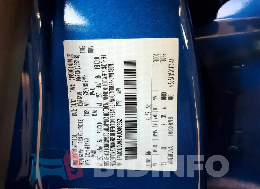 1FMCU9J93HUD86982 Photo# 13