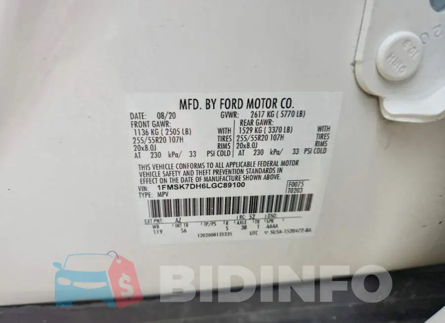 1FMSK7DH6LGC89100 Photo# 13
