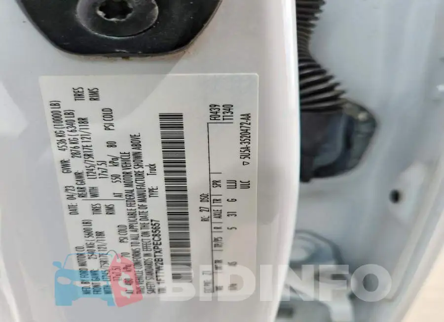 1FT7W2BTXPEC85657 Photo# 12