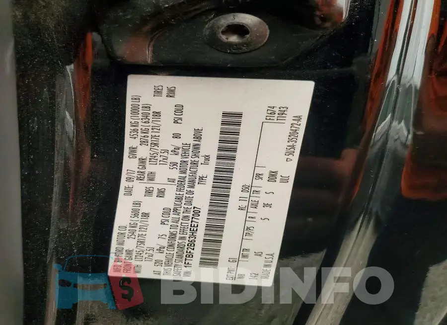 1FTBF2B63HEE77007 Photo# 12