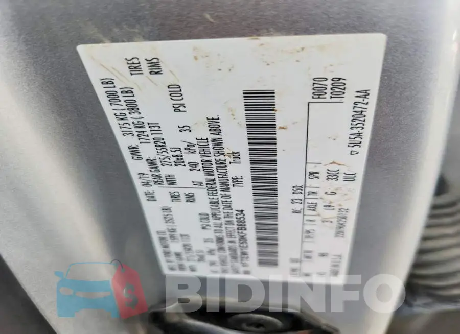 1FTEW1E50KFB88534 Photo# 12