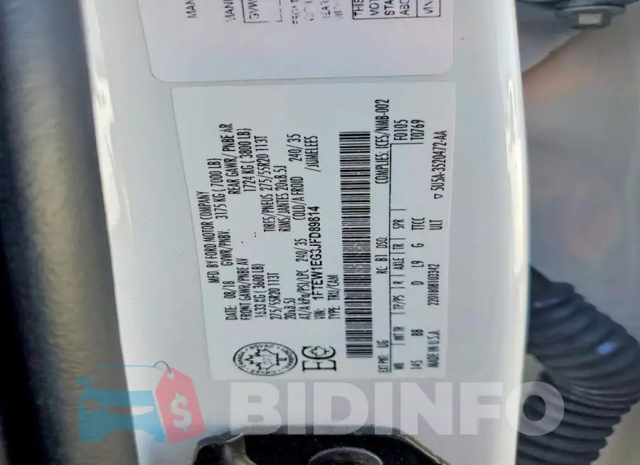 1FTEW1EG3JFD89814 Photo# 12