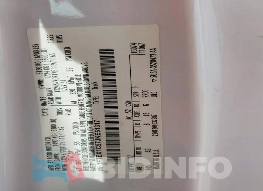 1FTEX1C57JKE51317 Photo# 12