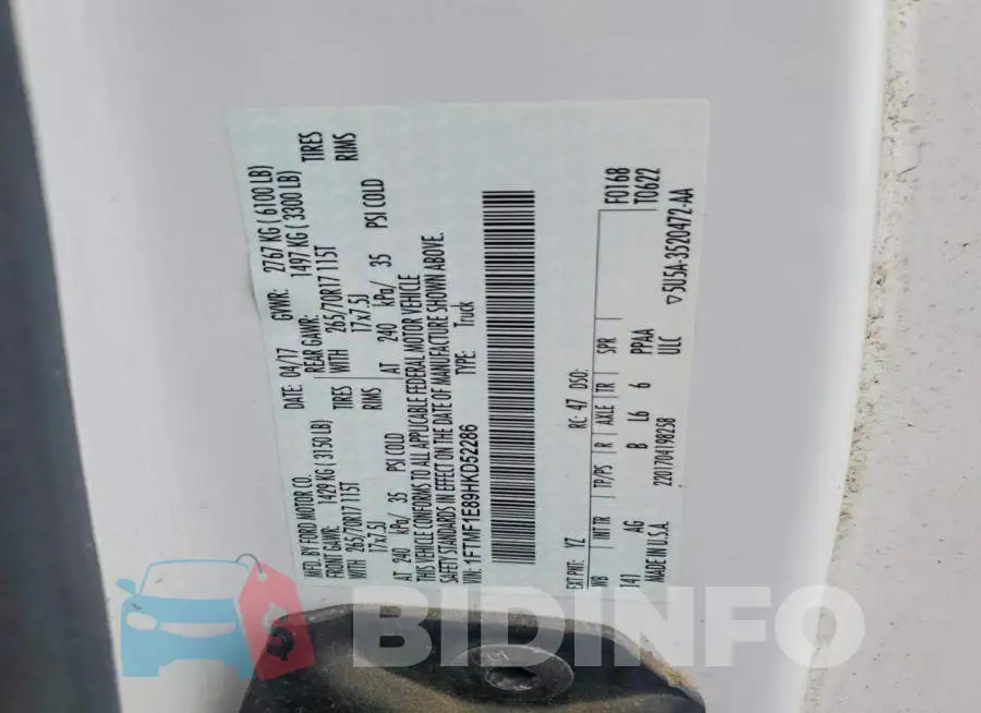 1FTMF1E89HKD52286 Photo# 12