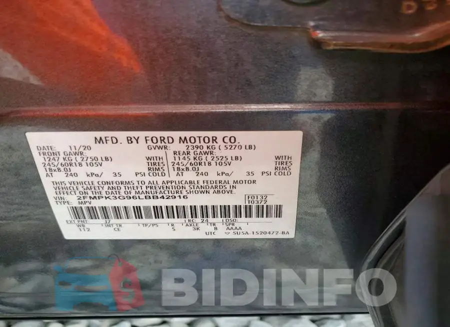 2FMPK3G96LBB42916 Photo# 13