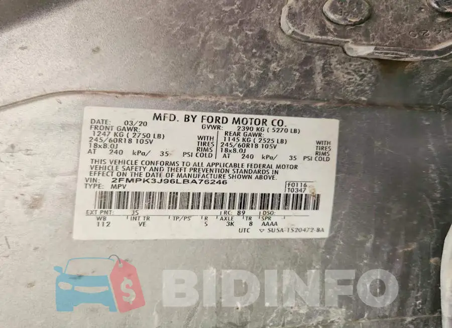 2FMPK3J96LBA76246 Photo# 12