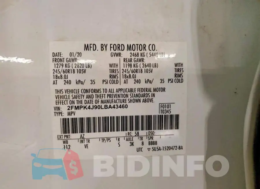 2FMPK4J90LBA43460 Photo# 13