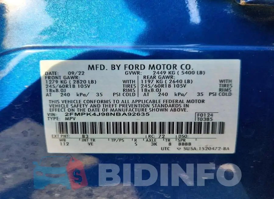 2FMPK4J98NBA92635 Photo# 13