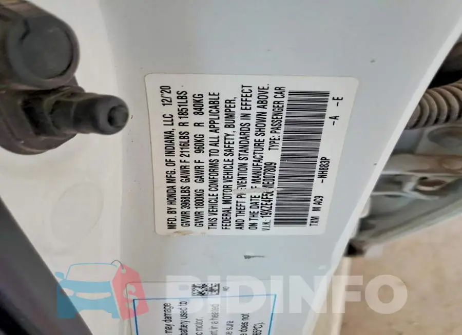 19XZE4F56ME007809 Photo# 12