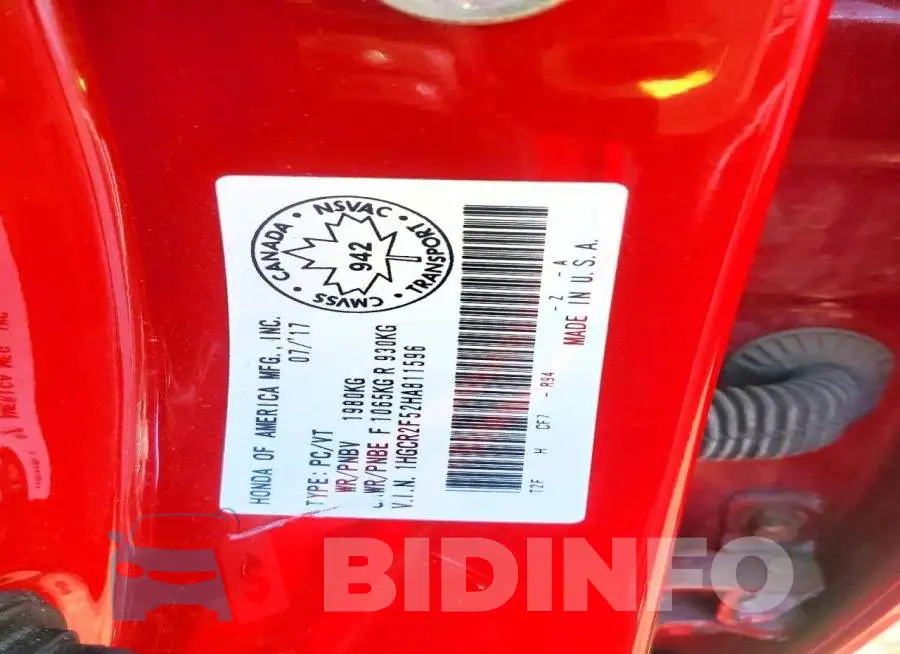1HGCR2F52HA811596 Photo# 12