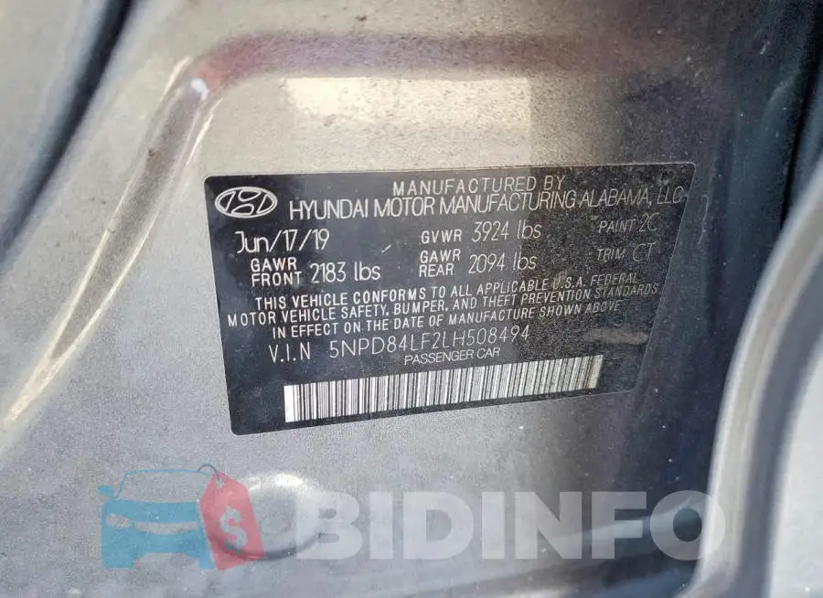 5NPD84LF2LH508494 Photo# 12