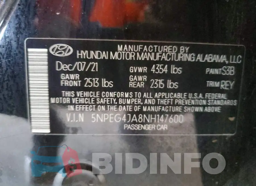 5NPEG4JA8NH147600 Photo# 12