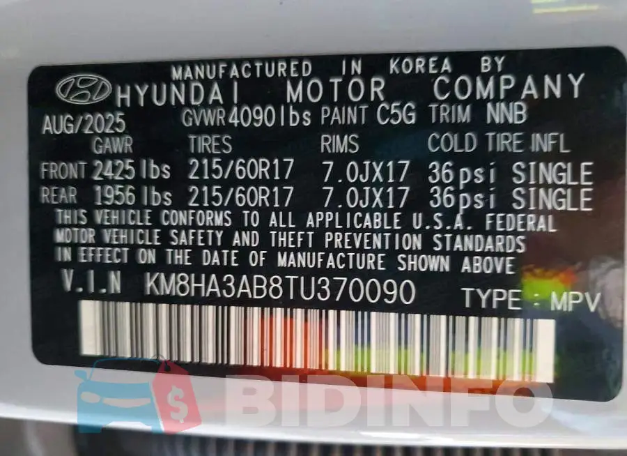 KM8HA3AB8TU370090 Photo# 12