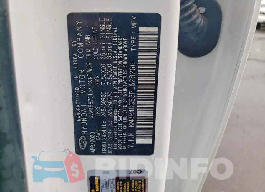 KM8R4DGE5PU628266 Photo# 13