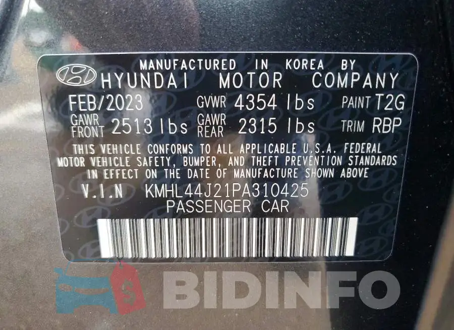KMHL44J21PA310425 Photo# 13