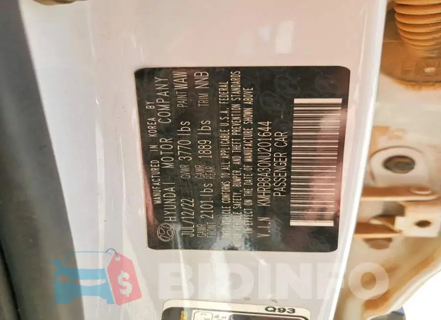 KMHRB8A30NU201644 Photo# 13