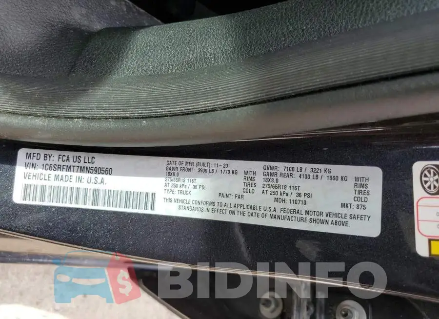 1C6SRFMT7MN590560 Photo# 13