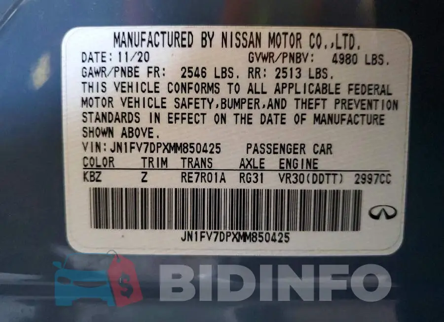 JN1FV7DPXMM850425 Photo# 13