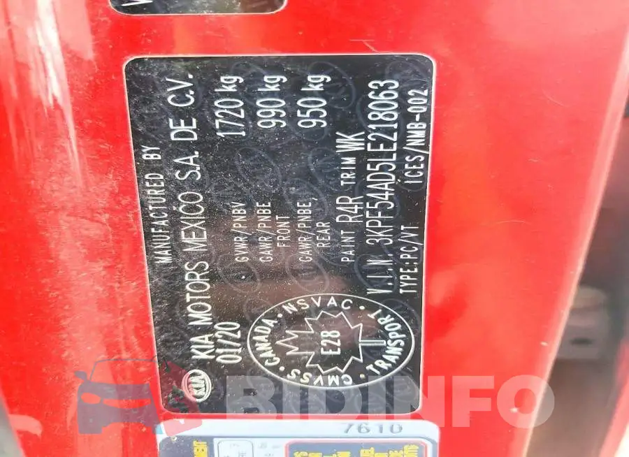 3KPF54AD5LE218063 Photo# 13