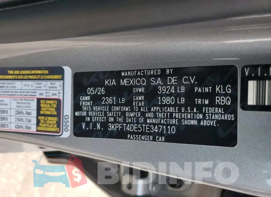 3KPFT4DE5TE347110 Photo# 12