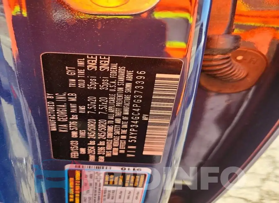 5XYP34GC4PG373396 Photo# 13