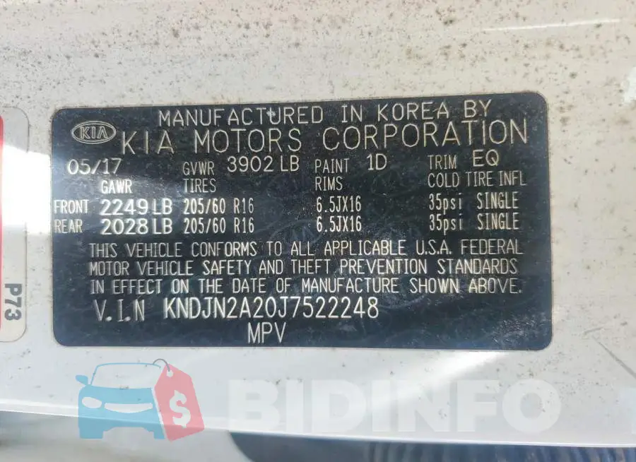 KNDJN2A20J7522248 Photo# 13