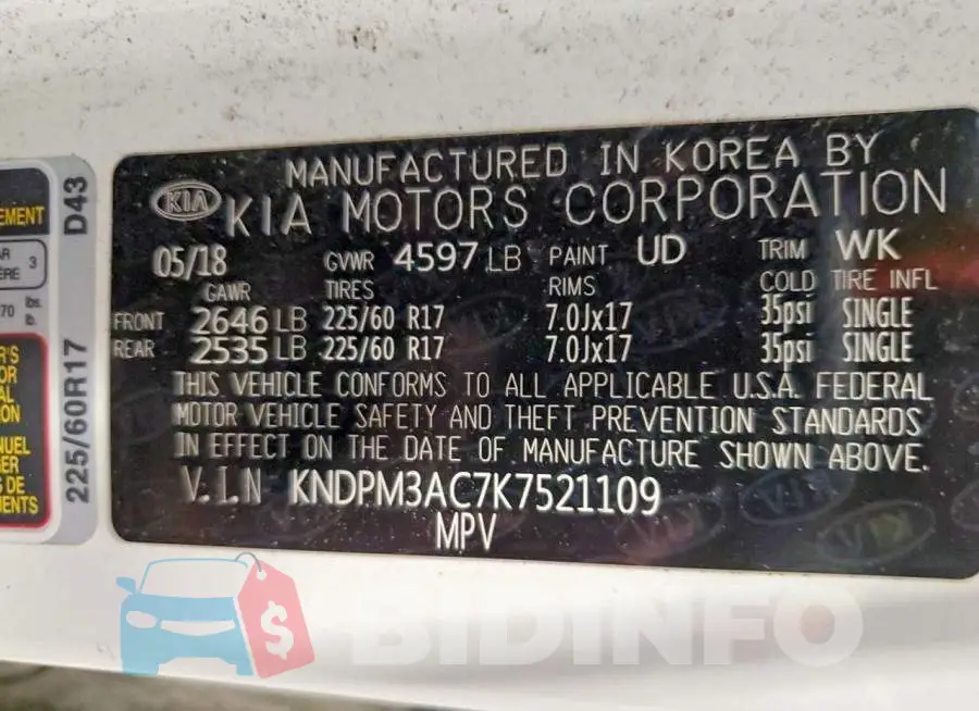 KNDPM3AC7K7521109 Photo# 14