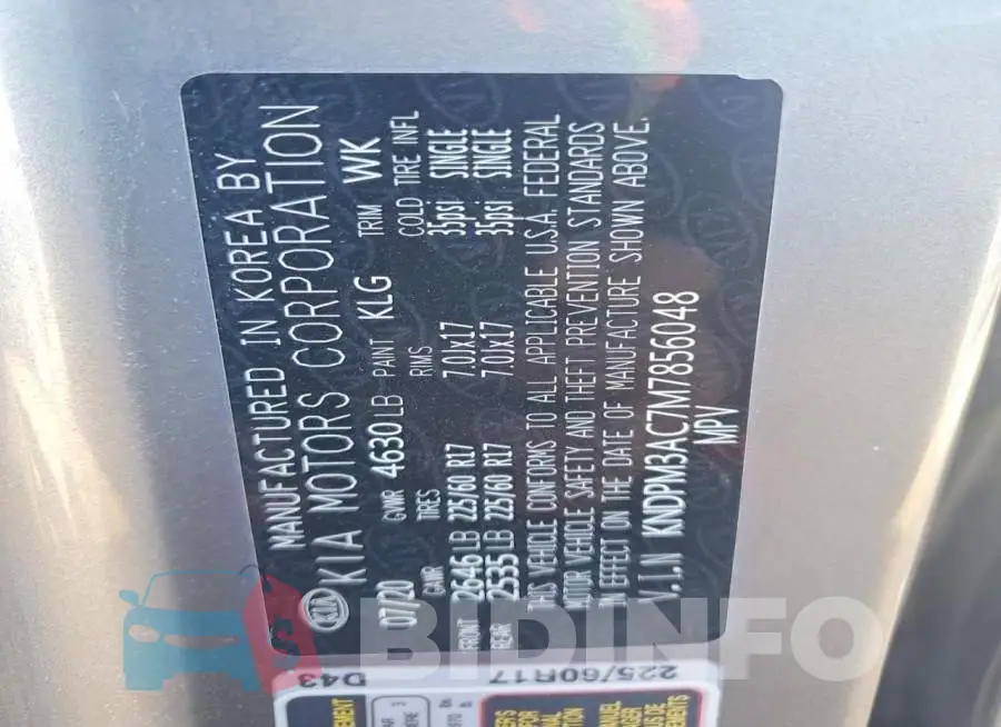 KNDPM3AC7M7856048 Photo# 13