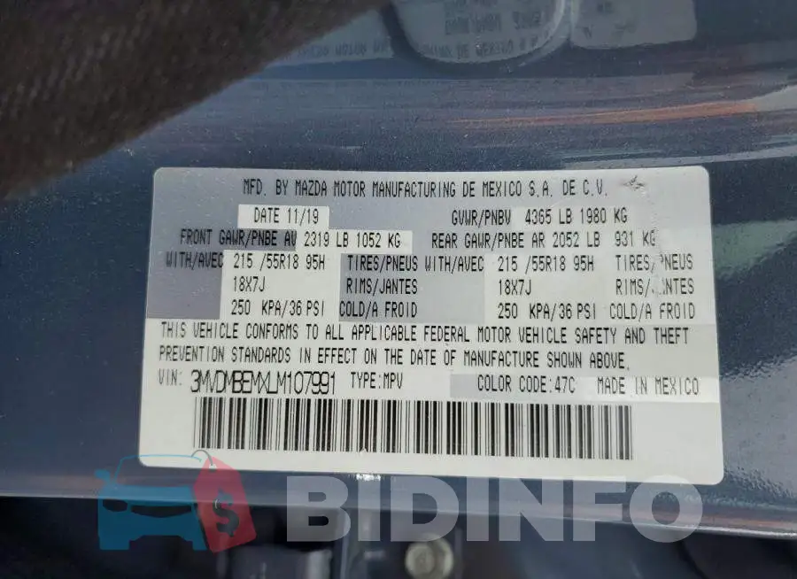 3MVDMBEMXLM107991 Photo# 14