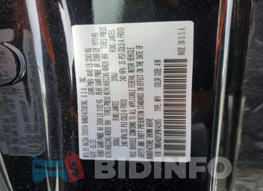 7MMVABDY3PN142905 Photo# 14