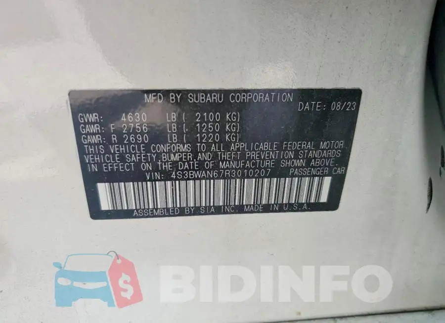 4S3BWAN67R3010207 Photo# 12