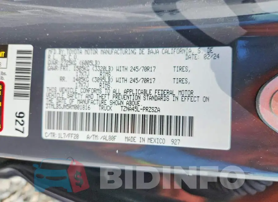 3TMLB5JN5RM001816 Photo# 12