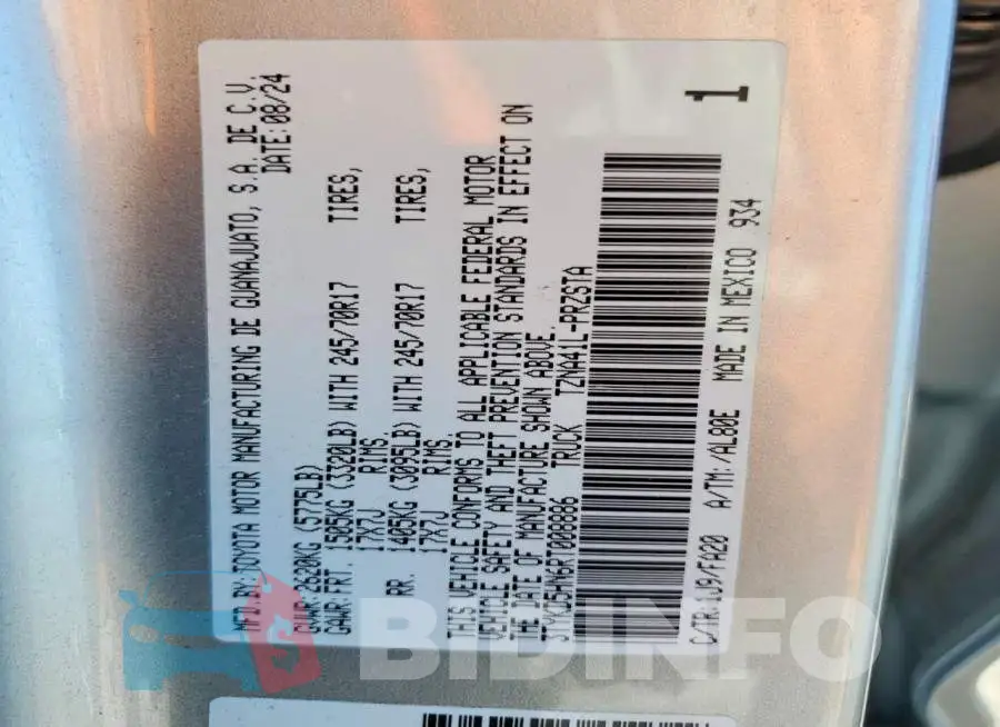 3TYKD5HN6RT008886 Photo# 12