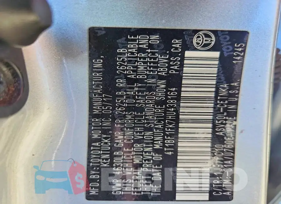 4T1BF1FK7HU438164 Photo# 13