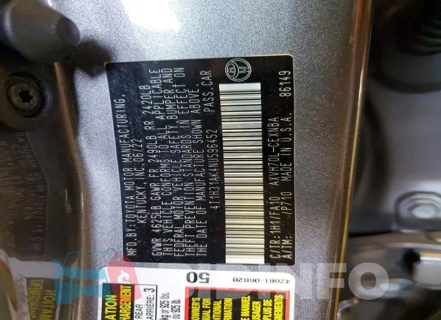 4T1H31AK4NU596452 Photo# 13