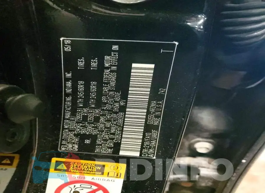 5TDBZRFH7JS880998 Photo# 14