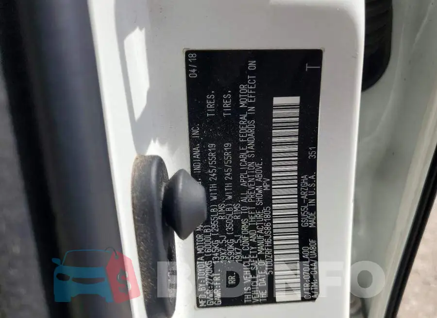 5TDDZRFH6JS861805 Photo# 13
