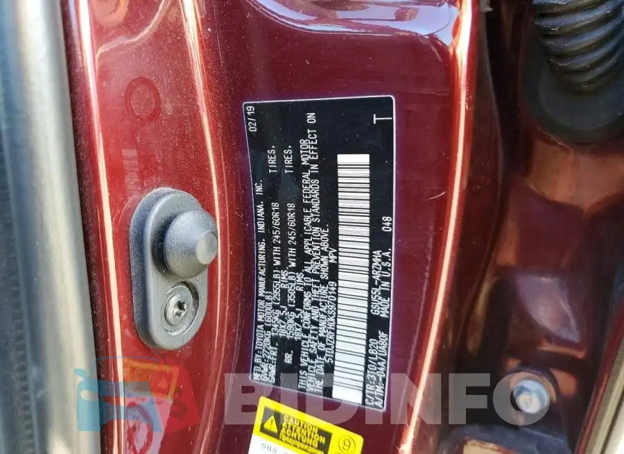 5TDJZRFH0KS970149 Photo# 13