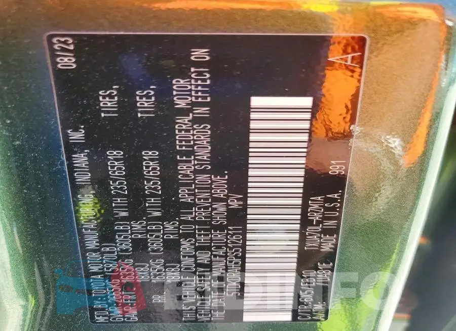 5TDKDRAH5PS512611 Photo# 14