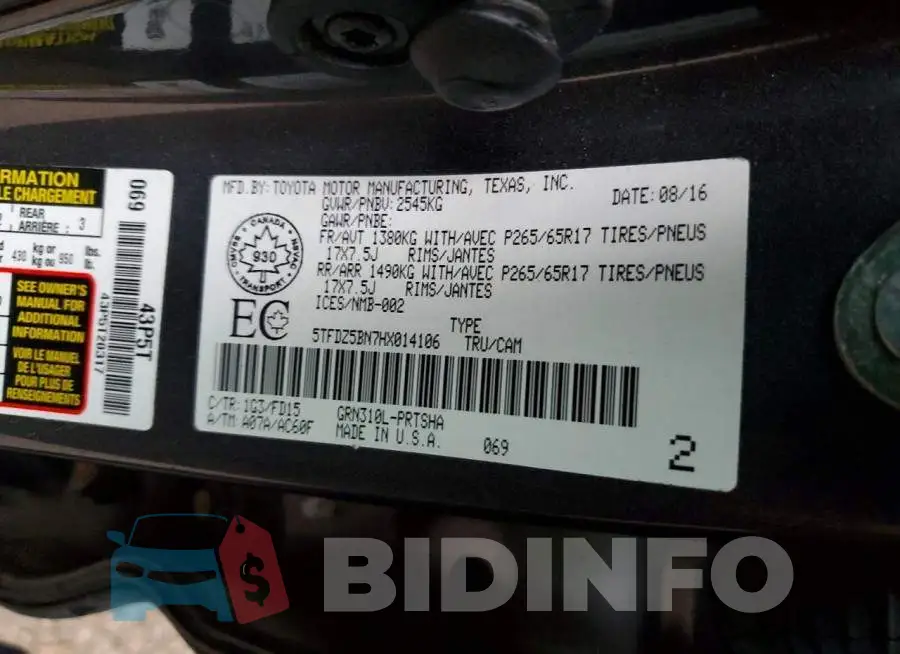 5TFDZ5BN7HX014106 Photo# 12
