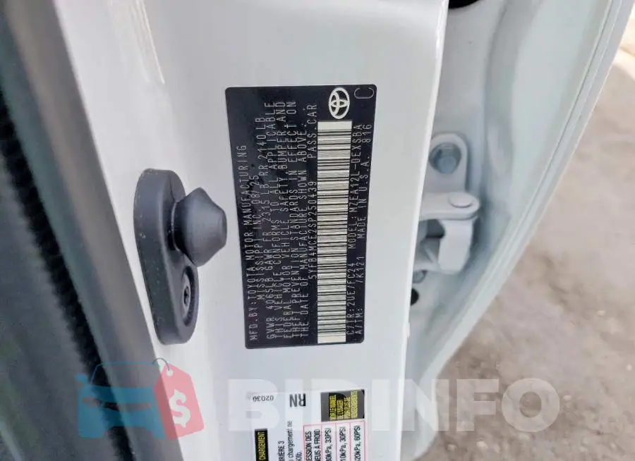 5YFB4MCE2SP250439 Photo# 12