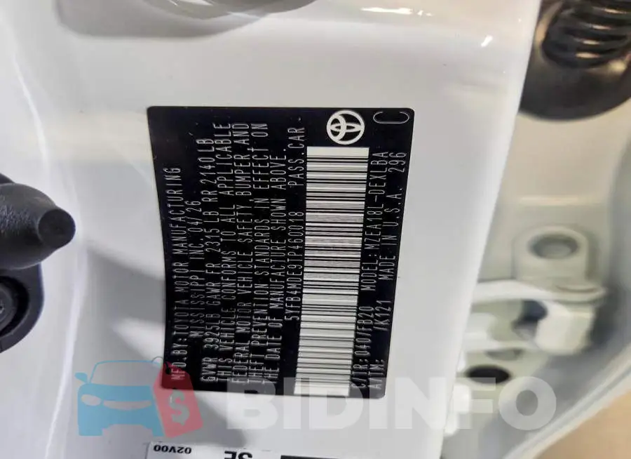 5YFB4MDE9TP460018 Photo# 12
